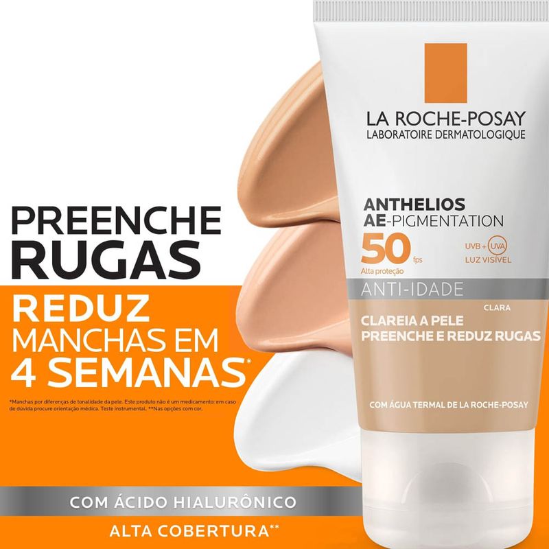 Protetor Solar anti-idade La Roche Posay - Anthelios Ae-Pigmentation FPS50 Clara