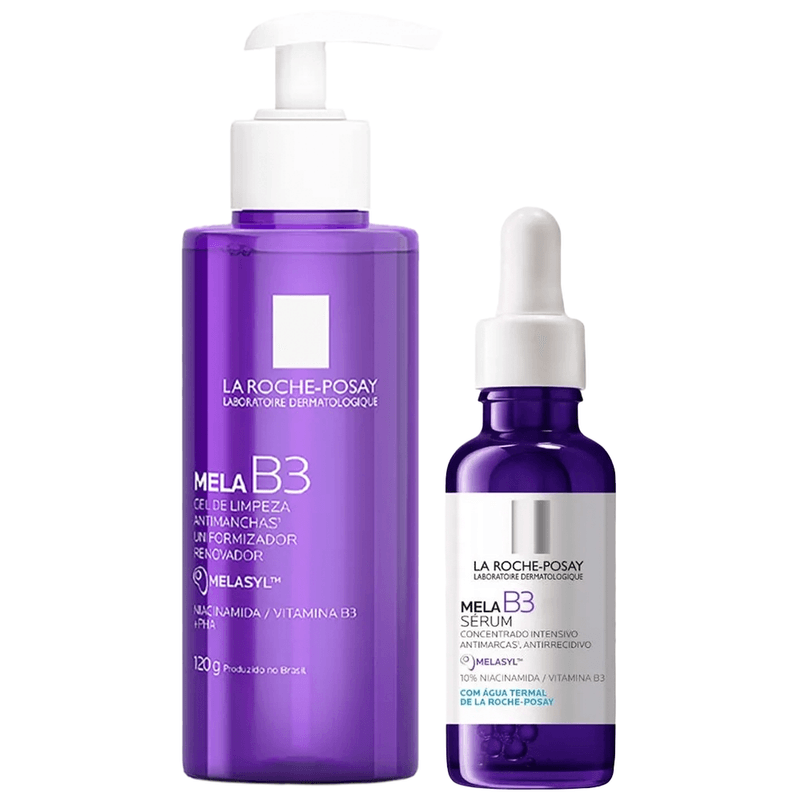 La Roche-Posay MelaB3 Kit - Sérum Facial Clareador + Gel de Limpeza Antimanchas Kit