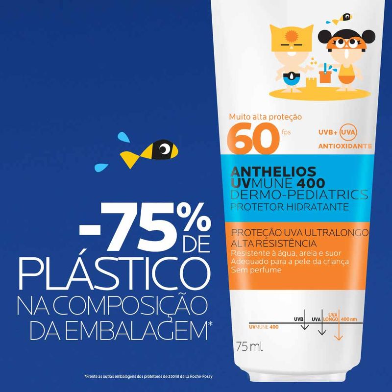 Protetor Solar Hidratante Infantil La Roche-Posay Anthelios UVMune 400 Dermo-Pediatrics FPS60 75ml