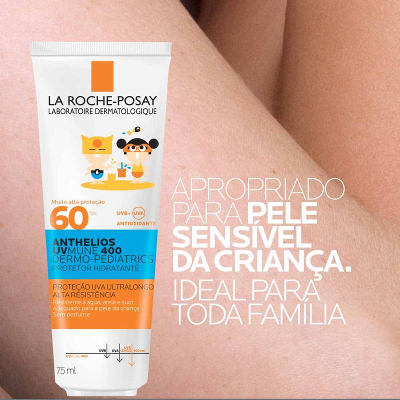 Protetor Solar Hidratante Infantil La Roche-Posay Anthelios UVMune 400 Dermo-Pediatrics FPS60 75ml